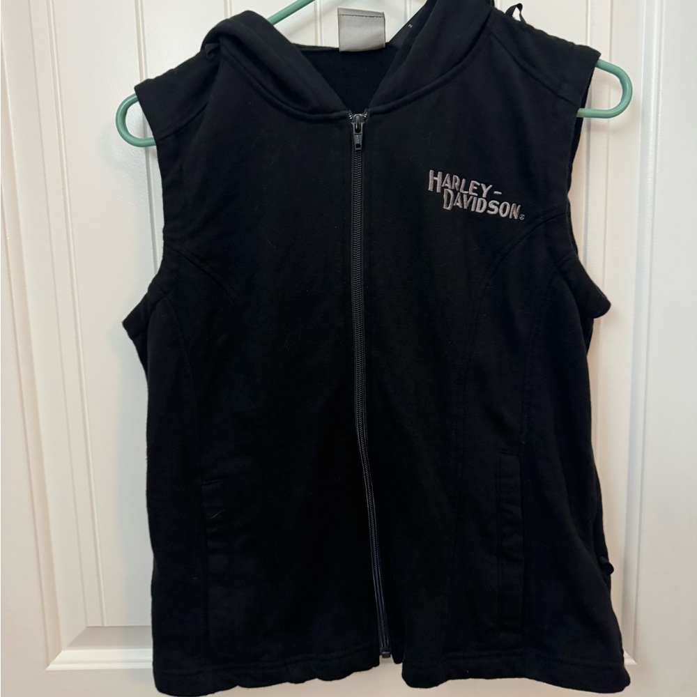 Harley-Davidson women’s black sleeveless hoodie medium